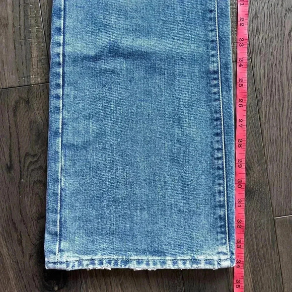 7 For All Mankind Maribel Original Bootcut Jeans Beaded Flower Pockets Size 28 - Picture 9 of 10